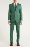 Zegarie Green Mélange 3-piece Suit In Green