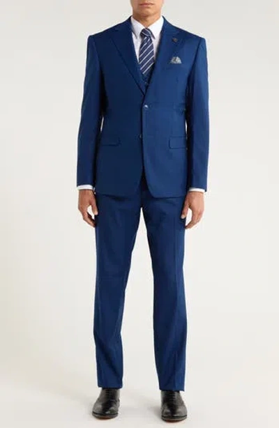 Zegarie Indigo Mélange 3-piece Suit In Purple