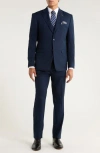 Zegarie Navy Mélange 3-piece Suit In Blue