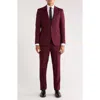 Zegarie Stretch 3-piece Suit In Burgundy