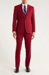 Zegarie Stretch 3-piece Suit In Red