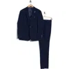 Zegarie Tattersall Mélange 3-piece Suit In Blue