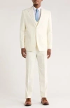 Zegarie White Solid 3-piece Suit In White