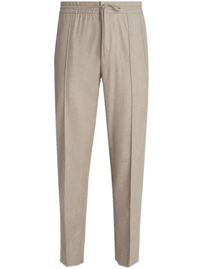Zegna Pantalon De Jogging En Laine 15milmil15 Taupe Clair In Beige