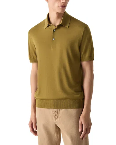 Zegna 15milmil15 Wool Polo Shirt In Green