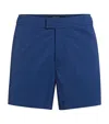 Zegna 232 Road Brand Mark Nylon Regular Fit Swim Trunks In Blue