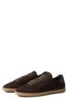 Zegna Suede Low Profile Sneakers Rubber Sole In Brown