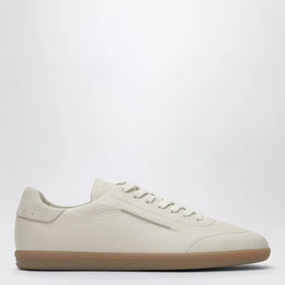 Zegna 232 White Leather Sneakers In Multi