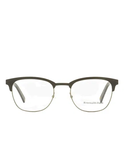 Zegna 5099 Rectangular-frame Glasses In Black