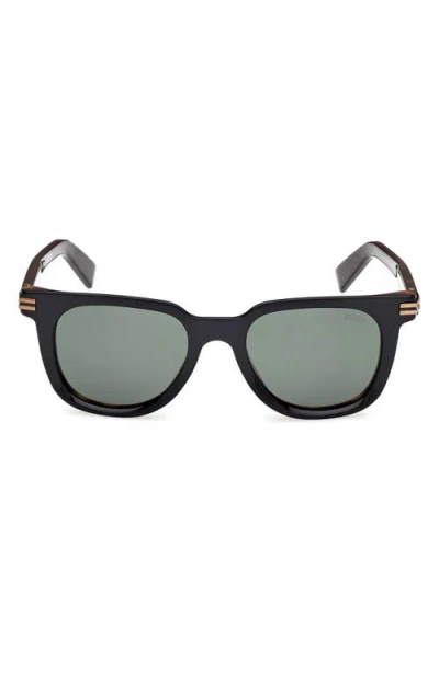 ZEGNA ZEGNA 50MM POLARIZED GEOMETRIC SUNGLASSES