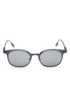 Zegna 50mm Round Sunglasses In Gray