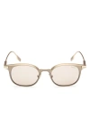 Zegna 50mm Round Sunglasses In Gold