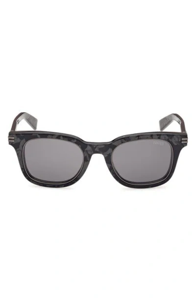 ZEGNA ZEGNA 50MM ROUND SUNGLASSES