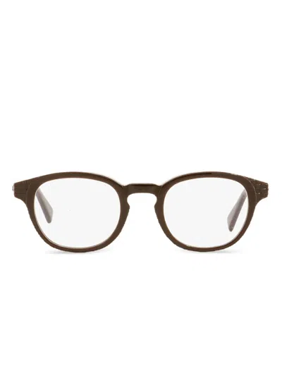 Zegna 5108 Round-frame Glasses In Brown