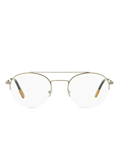 Zegna 5131 Double-bridge Glasses In Gold