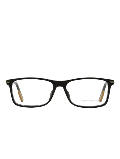 Zegna 5185 Rectangular Glasses In Black