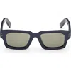 Zegna 51mm Rectangular Sunglasses In Blue