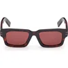 Zegna 51mm Rectangular Sunglasses In Multi