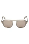 Zegna 51mm Round Sunglasses