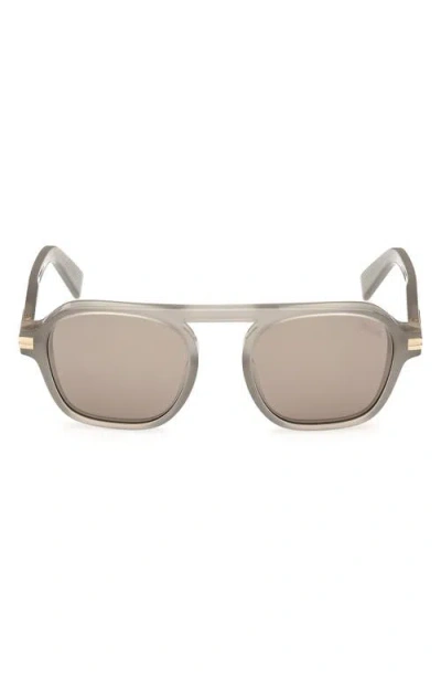 ZEGNA ZEGNA 51MM ROUND SUNGLASSES
