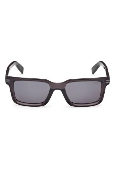 Zegna 53mm Rectangular Sunglasses In Gold