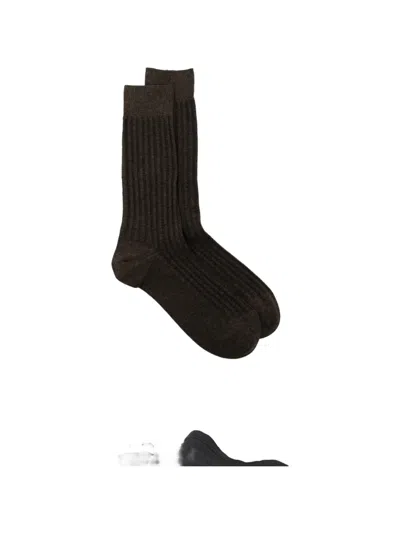 Zegna Above All Socks In Brown