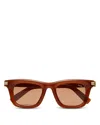 Zegna Brown Acetate Sunglasses In Brown