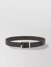 Zegna Leather Belt With Adjustable Length And Metal Buckle