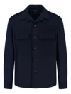 Zegna Oasi Night Blue Cashmere Shirt In Blue
