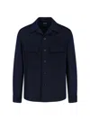 Zegna Oasi Night Blue Cashmere Shirt In Blue