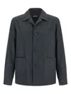 Zegna Alpe Button Jacket In Gray