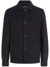 Zegna Jerseywear Wool And Cashmere Alpe Chore Jacket In Black