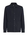 Zegna Jerseywear Wool And Cashmere Alpe Chore Jacket In Blue