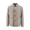 Zegna Light Beige Solid Shirt In Multi