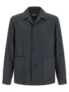 Zegna Alpe Button Jacket In Gray