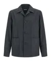 Zegna Alpe Button Jacket In Gray