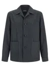 Zegna Alpe Button Jacket In Gray