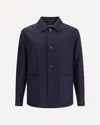 Zegna Alpe Wool Chore Jacket In Blue
