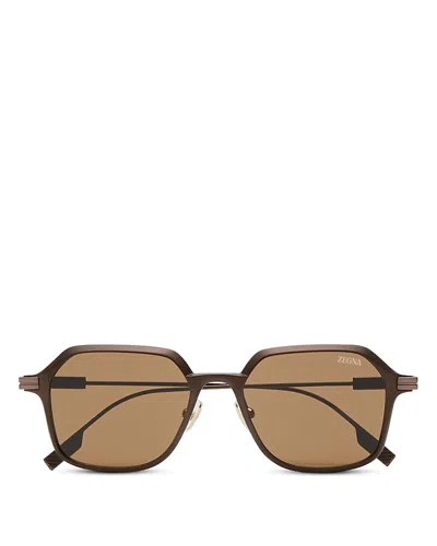 ZEGNA ALUMINUM & METAL SUNGLASSES, 53MM