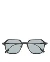 Zegna Navy Blue Aluminum And Metal Sunglasses In Navy Blue