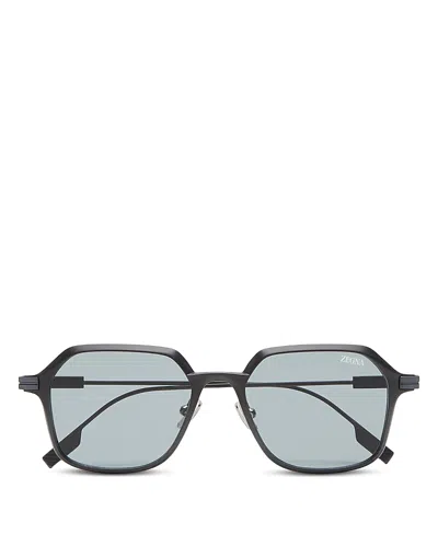 ZEGNA ALUMINUM & METAL SUNGLASSES, 53MM