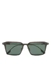 Zegna Aluminum Sunglasses, 55mm In Dark Grey