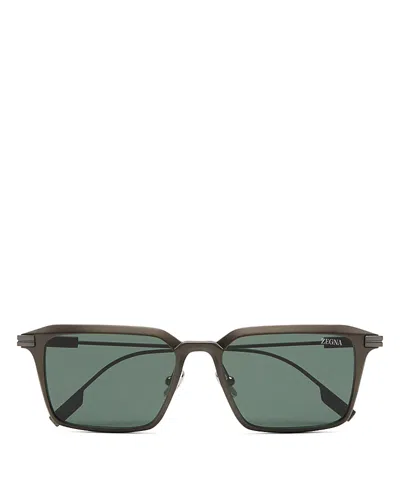 ZEGNA ALUMINUM SUNGLASSES, 55MM
