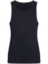 Zegna Black Cotton Blend Tank Top In Black