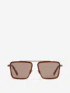 Zegna Aviator Frame Sunglasses In Brown