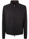 Zegna High-neck Zipped Jacket In Black