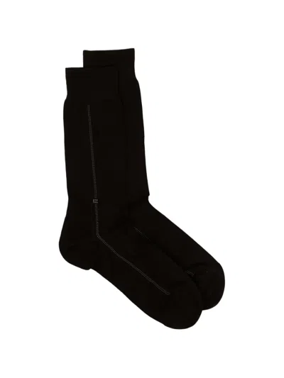Zegna Baguette Socks In Brown