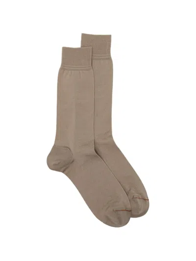 Zegna Baguette Socks In Neutral