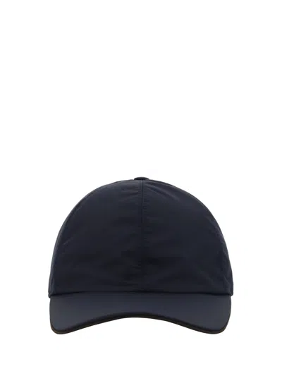 Zegna Baseball Cap In Dark Blue