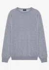 Zegna Basic Crewneck Sweater In Gray
